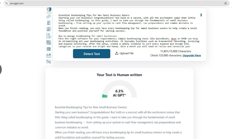 Human Writing Sample